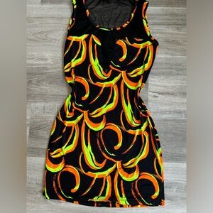 Neon mesh dress